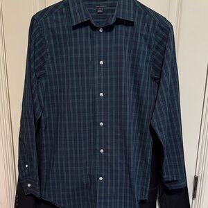 Tommy Hilfiger Plaid Dress button down Shirt - Blue and Green size 16